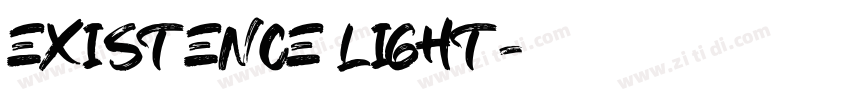 existence light字体转换